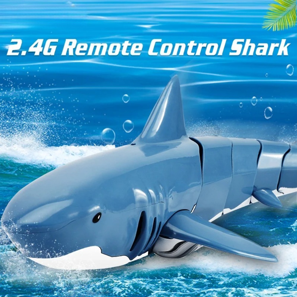 Rc Boat - ベストセラー 2.4Gリモコン操作リアルな電動サメ型ボート 水泳する魚が揺れる 新しいおもちゃ 誕生日プレゼント