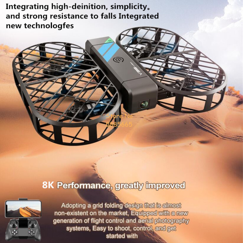 Drone Rc App - 8K HD カメラ 360 ° 保護オプティカルフローローカリゼーション