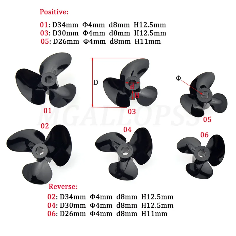 Propeller Balancer Tool - 1PC (正/逆) 3 ブレードプラスチック高速ネジ高靱性パドル 4 ミリメートルプロップ
