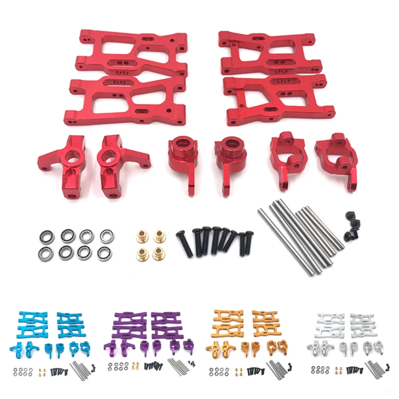 Rc Suspension Arm - Wltoys-金属製サスペンションアーム,ステアリングカップ,ハブキャリアセット,アップグレードパーツ,144001, 144010, 124007, 124008, 124016, 124017,