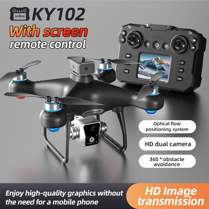 Drone Ky102 Rc - 新型KY102 スクリーン付きRCドローン プロ仕様ブラシレス8Kカメラ搭載 四軸航空写真撮影 5G WIFI