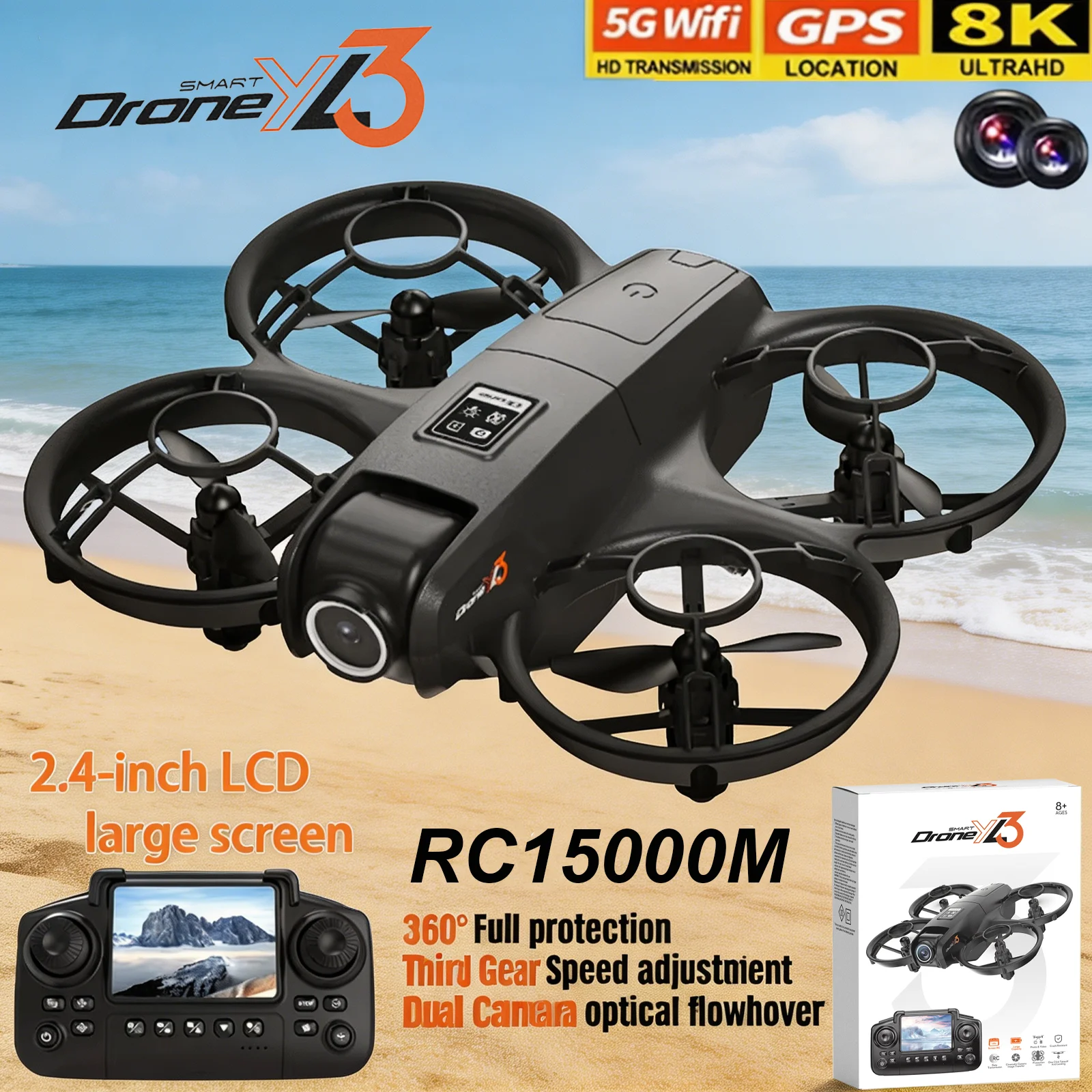 Drone Udi Rc - 新型YL3 RCドローン 8K 1080P広角デュアルHDカメラ搭載 折りたたみ式クアッドコプター WiFi