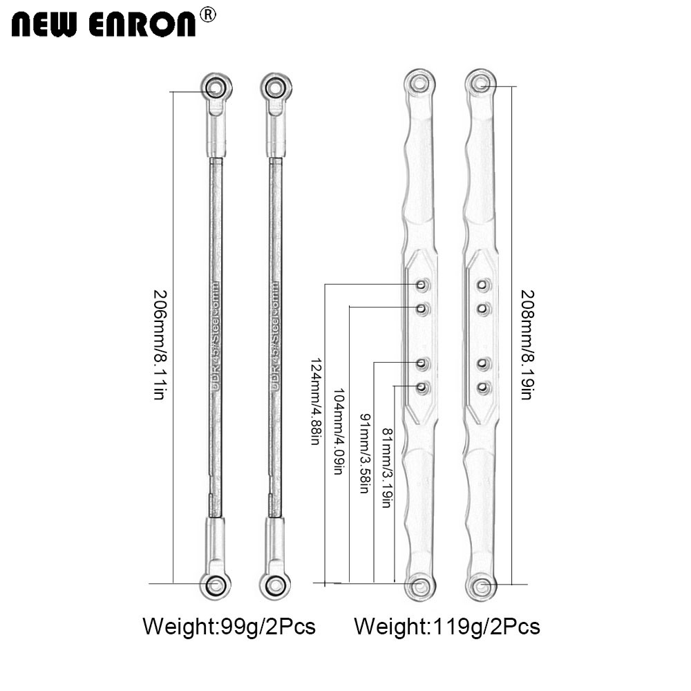 新しい ENRON アルミ合金リアトレーリングアーム 854 - Rc Suspension Arm のレビューと価格