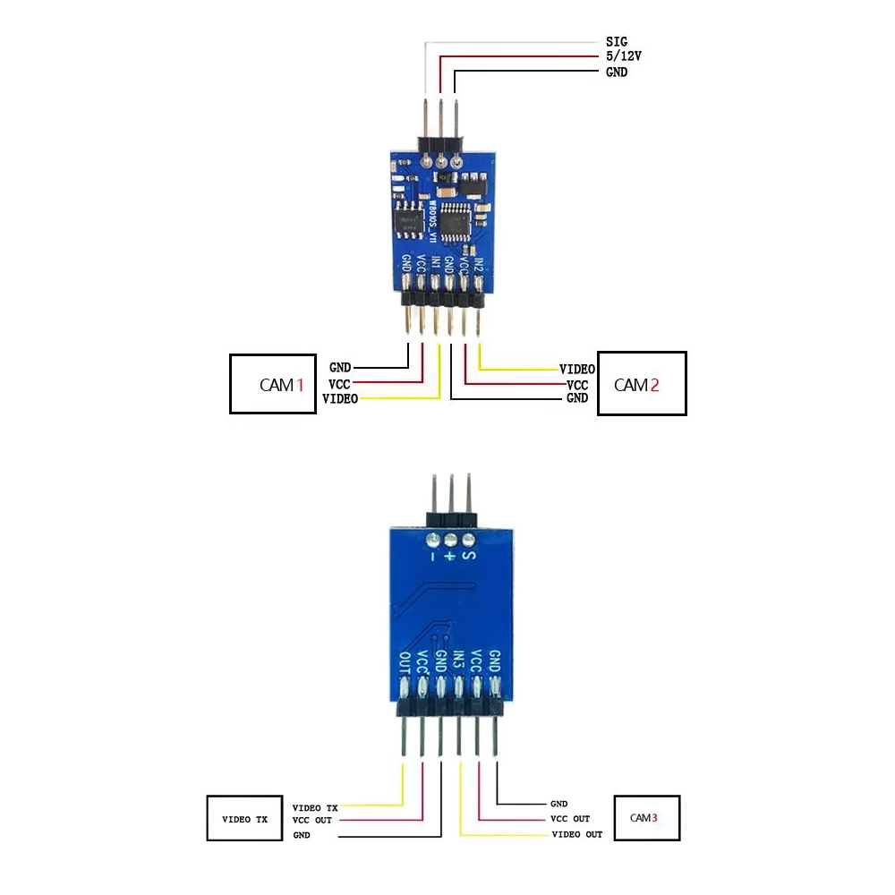 5.8G 3 チャンネルビデオスイッチャーモジュール 3 ウ - Drone Rc Drone のレビューと価格