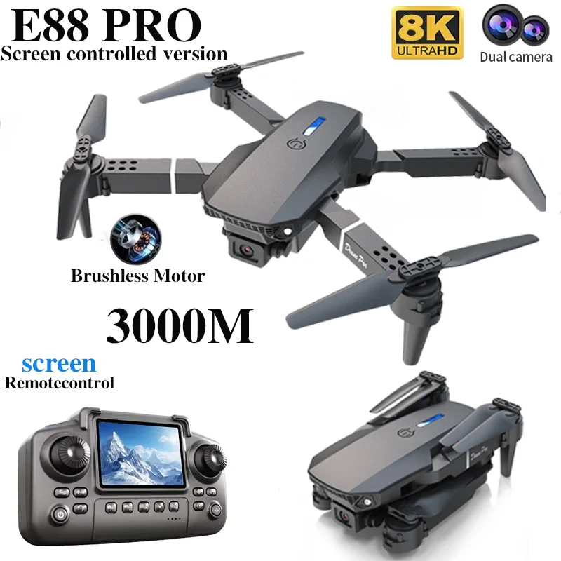 プロフェッショナル E88 プロドローン スクリーン付き 8 - Drone Rc App のレビューと価格