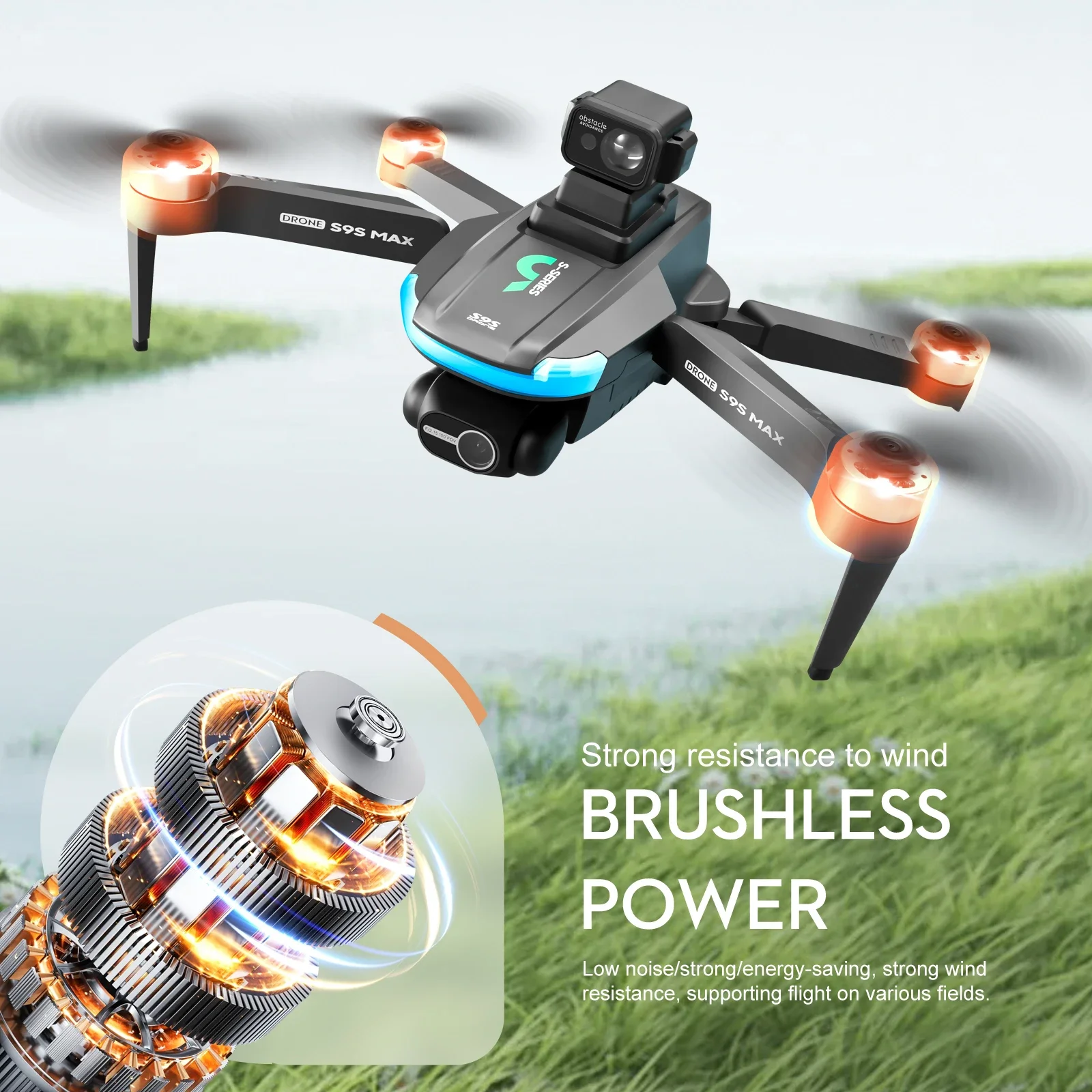 新しい S9S MAX ミニドローン 4K 2 軸 PTZ  - Drone Rc App のレビューと価格
