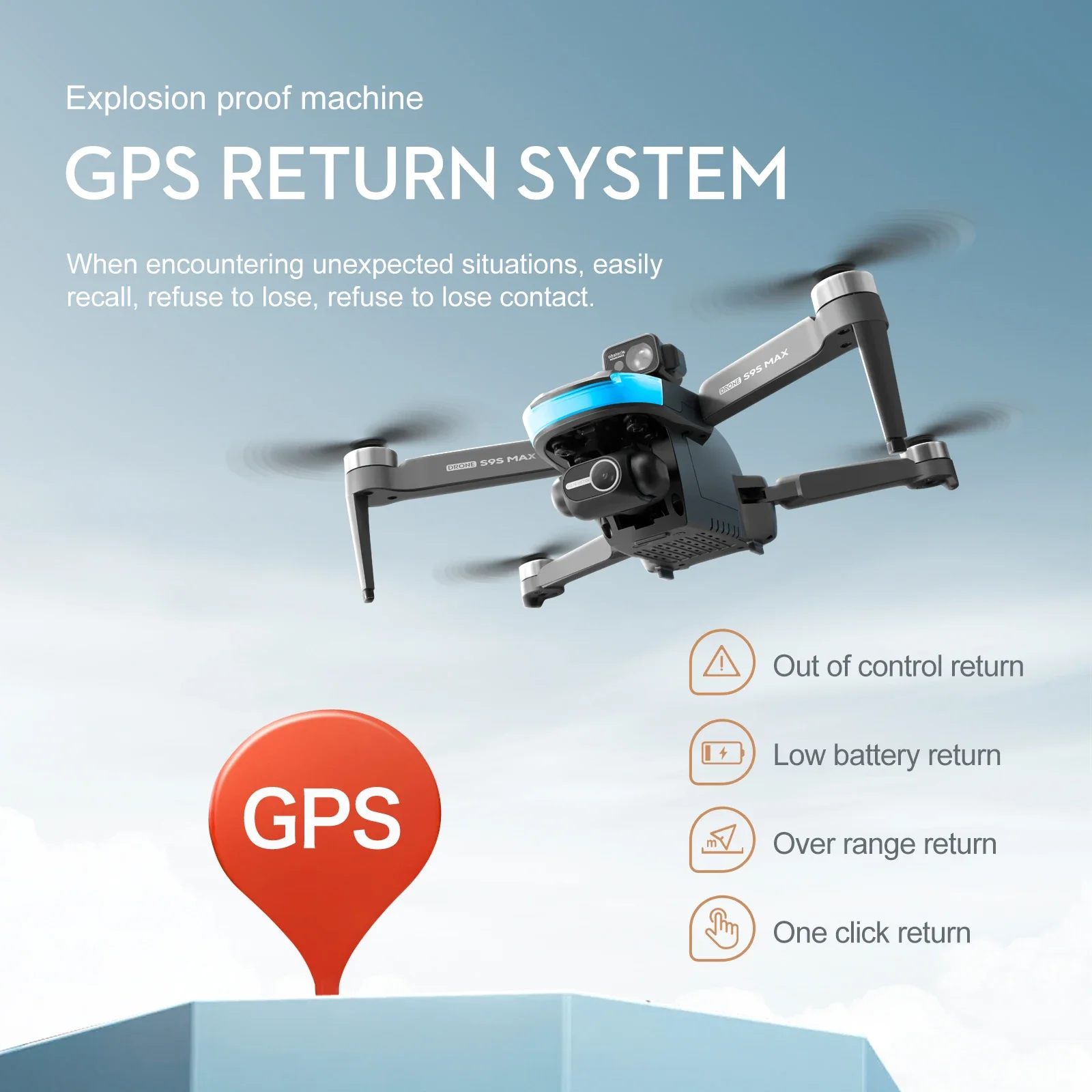 新しい S9S MAX ミニドローン 4K 2 軸 PTZ  - Drone Rc App のレビューと価格