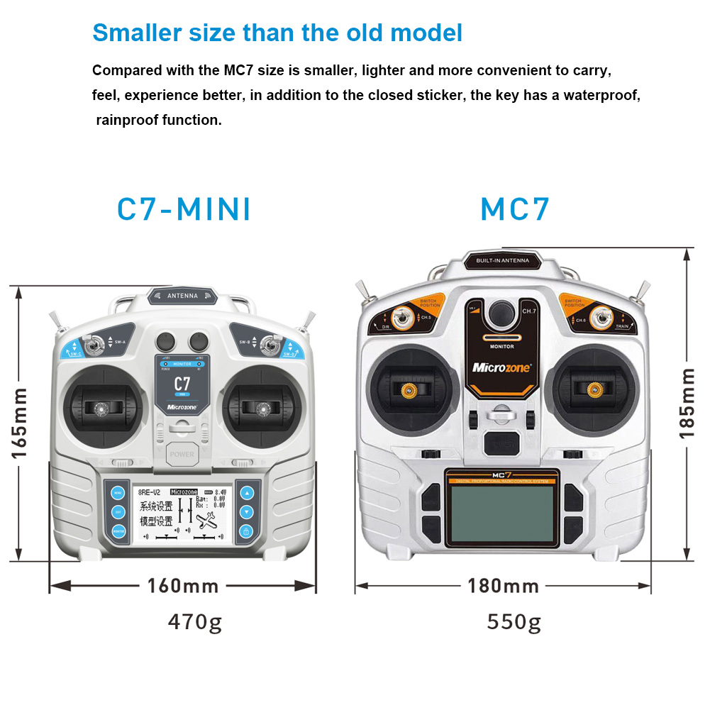 MicroZone MC7コントローラー C7 MINI送信 - Drone Rc Aircraft のレビューと価格