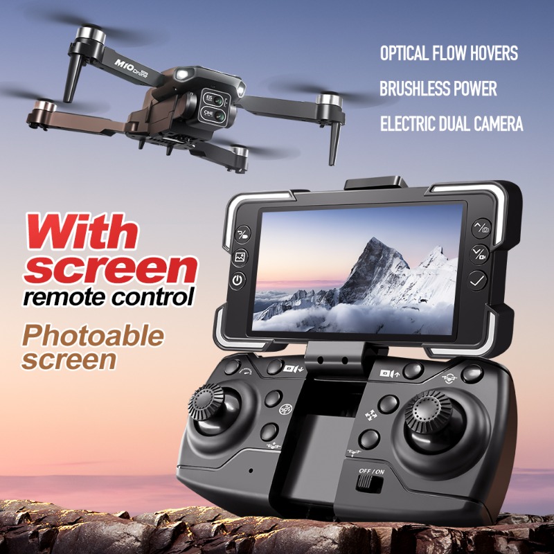 M10カメラドローン、画面付きリモコン、デュアルカメラ、オプ - Drone Rc App のレビューと価格
